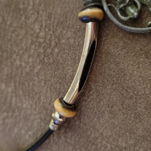 VTG PANAMA JACK Dragon Pendant Split Tube Unisex Castlecore Choker Necklace - Picture 4 of 8